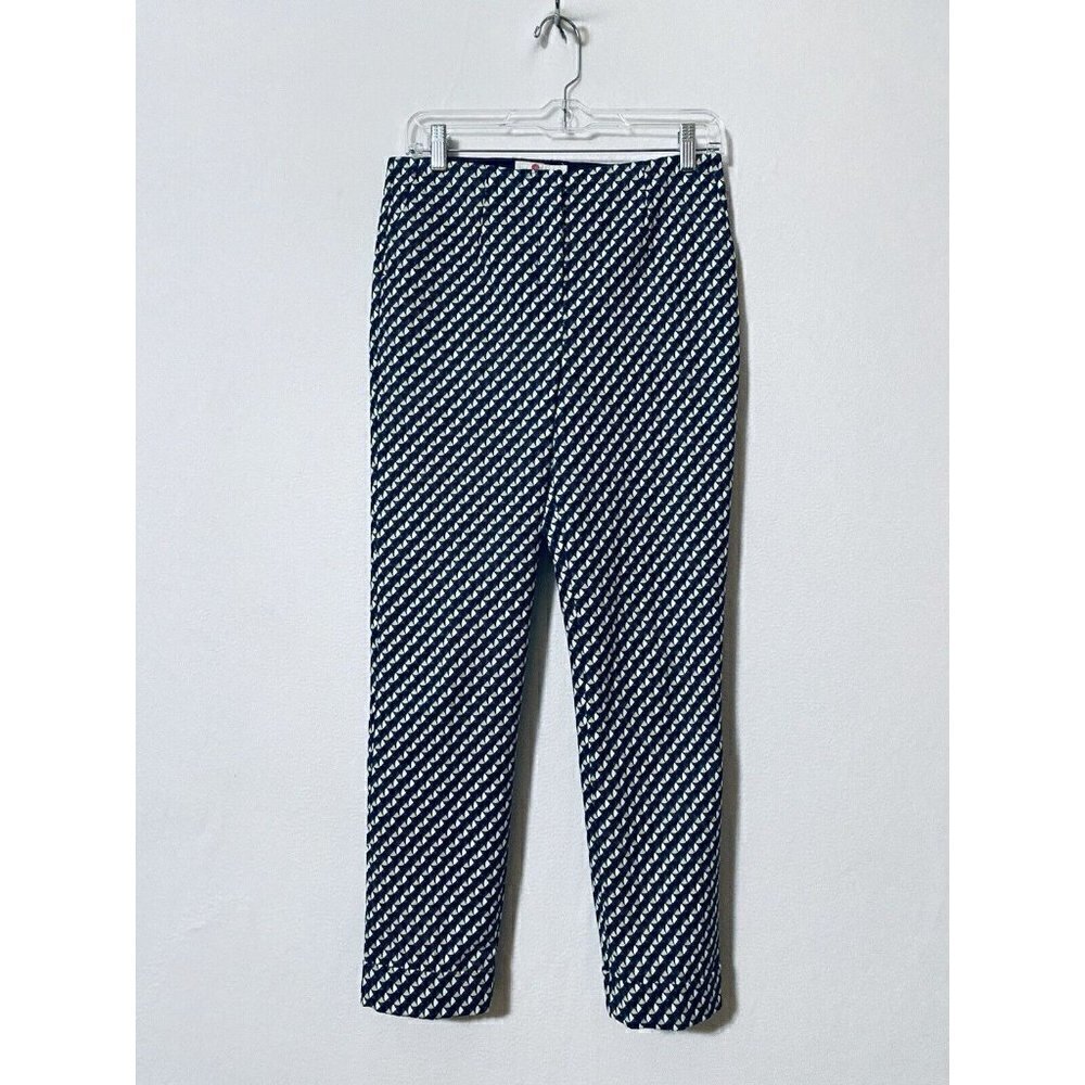 Boden Womens 4 Kensington Trousers Ankle Pants Geometric Print Stretch Pockets - Picture 2 of 12